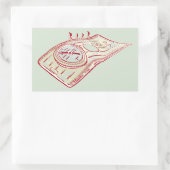 Wandelkompas Rechthoekige Sticker (Tas)