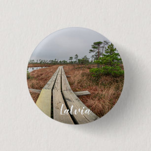 Wandelpad in moeras ronde button 3,2 cm