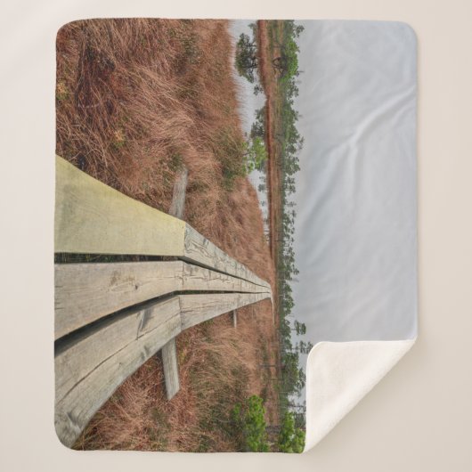 Wandelpad in moeras sherpa deken (Voorkant)