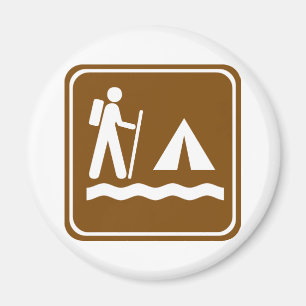 Wandelpad met Lakeside Camping Highway Sign Magneet
