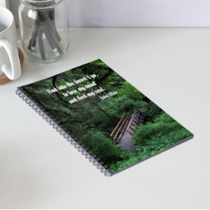 Wandelpad naar het bos John Muir citaat Notitieboek