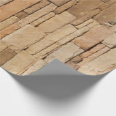Wandelpapier met tan Stone Wall Cadeaupapier (Hoek)