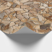 Wandelpapier met tan Stone Wall Cadeaupapier (Hoek)