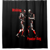 Wandelpoedervat Douchegordijn (Voorkant)