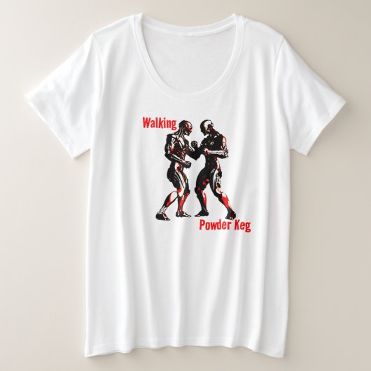 Wandelpoedervat Grote Maat T-shirt (Design voorkant)