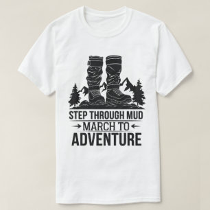 Wandelschoenen Mountain Adventure Outdoor Quote T-shirt