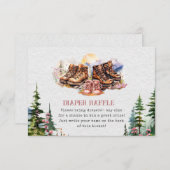 Wandelschoenen Roze Meisje Baby shower Luier Raffl Informatiekaartje