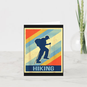 Wandelsportliefhebber vintage retro kaart