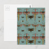 Wandelstokken, Katydiden en libellen Briefkaart (Voorkant / Achterkant)