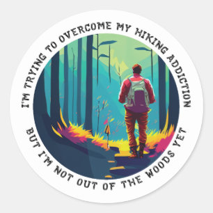 Wandelverslaving Ronde Sticker