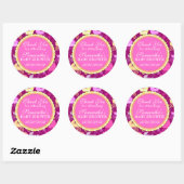 Wandelwagen Chic (Girly) Baby shower Ronde Sticker (Vel)