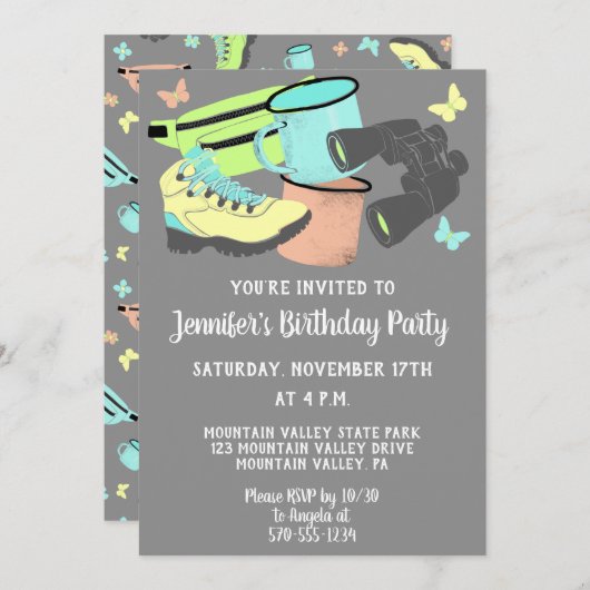 Wandelwerk en buitenwerk in pasteelkleuren kaart (Voorkant / Achterkant)