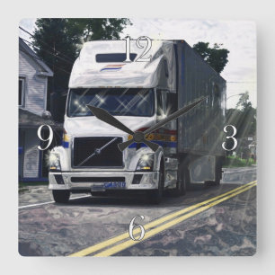 Wandenkast voor vrachtwagenchauffeurs vierkante klok