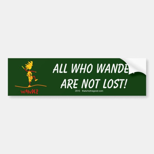 Wander! Bumpersticker (Voorkant)