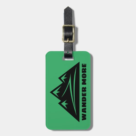 Wander meer bergpiekdouane bagagelabel (Voorkant verticaal)