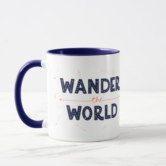 Wander the World - Retro Travel Mug (Gauche)
