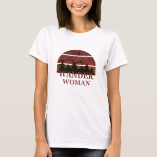 Wander vrouw wandelen t-shirt