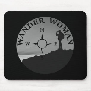 wander vrouw wandelend muismat