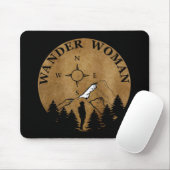 wander vrouw wandelend muismat (Met muis)