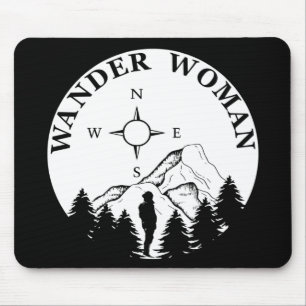 wander vrouw wandelend muismat