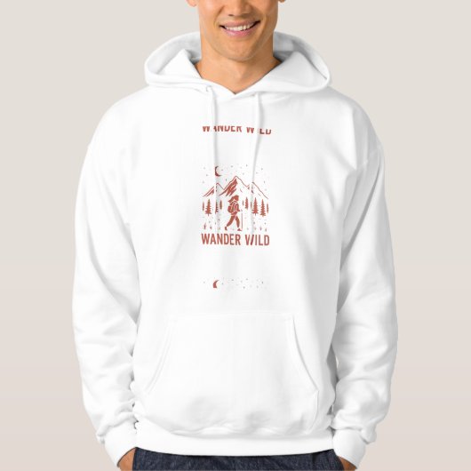 Wander Wild – Red Mountain Adventure Graphic Hoodie (Voorkant)