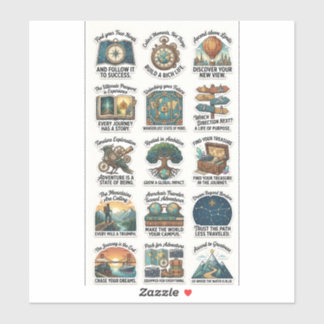 Wander Wisdom – Inspirerende Reissticker Set Sticker