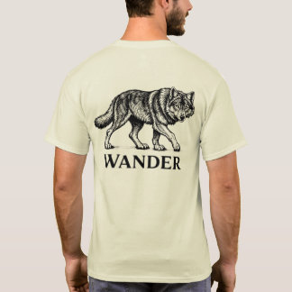 “Wander” Wolf Grafische T-Shirt – Lone Wolf Advent
