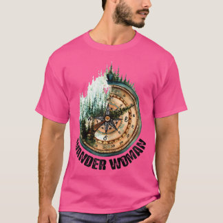 Wander Woman Expling Go Outside Camping Hiking L T-shirt