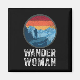 Wander Woman Vintage Take A Hike Klimmen Wandelen Magneet