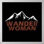 Wander Woman Wandelen Camping Poster (Voorkant)