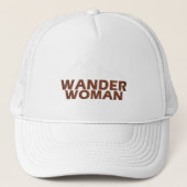 Wander Woman Wandelen Camping Trucker Pet (Voorkant)