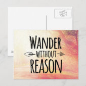 Wander zonder reden briefkaart (Voorkant / Achterkant)