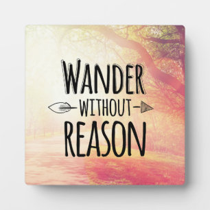 Wander zonder reden fotoplaat