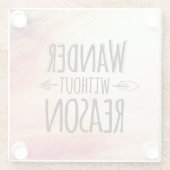 Wander zonder reden glazen onderzetter (Achterkant)