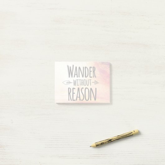 Wander zonder reden post-it® notes (Op bureau)
