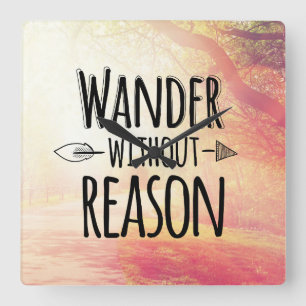 Wander zonder reden vierkante klok