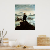 Wanderer Boven het Zee Fog, Caspar Friedrich Poster (Keuken)