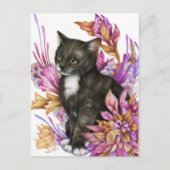 Wanderer - Carte postale Tuxedo Cat Art (Devant)