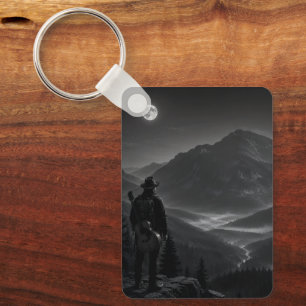 Wanderer Collection WO08 – Berg onder maanlicht Sleutelhanger