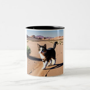 Wanderer de chats du désert : Une Mug en céramique