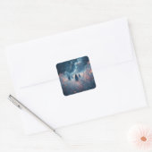 Wanderers in the Cosmic Mist Vierkante Sticker (Envelop)