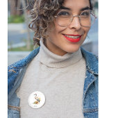 Wandering Crane, op maat Ronde Button 5,7 Cm