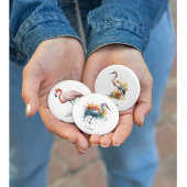 Wandering Crane, op maat Ronde Button 5,7 Cm