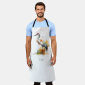 Wandering Crane, op maat Schort (Gedragen)