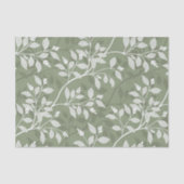 Wandering Leaves Elegant Sage Botanical Pattern Tissuepapier (Voorkant)