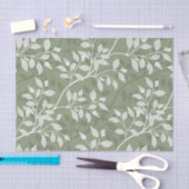 Wandering Leaves Elegant Sage Botanical Pattern Tissuepapier (Craft)