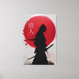 Wandering Ronin Samurai Canvas Afdruk