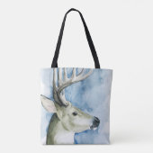 Wandering Stag - Waterverf Draagtas (Achterkant)