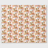 Wandering Witch Raven Jack O Lantern Halloween Fun Cadeaupapier (Vlak)