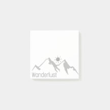 wanderlus natuur bergen en sun post it